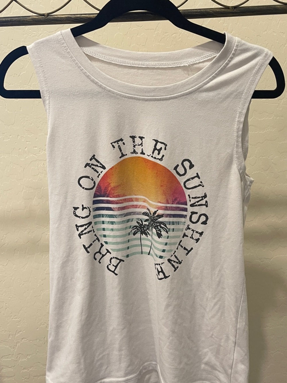 Men’s White Tank Top S Beach Activewear